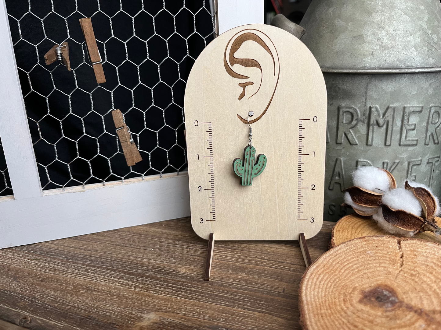 Country Girl Cactus Earrings